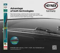 Gạt mưa Peugeot 2008 bản GT LINE Heyner Hybrid 24/16 inch Adapter Toplock MG